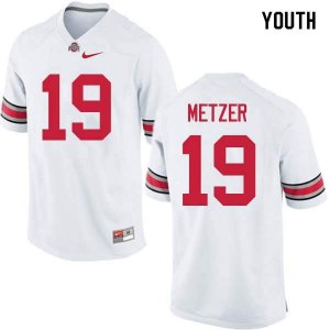 NCAA Ohio State Buckeyes Youth #19 Jake Metzer White Nike Football College Jersey YFV5345BP